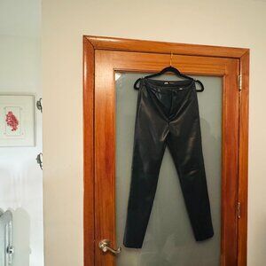 Zara Faux Leather Pants – Black – Size